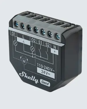 Shelly 2PM Gen4 | Wi-Fi, Zigbee & Matter 2-Channel Smart Relay Switch with Power Metering | Home Automation | Alexa, SmartThings, Google Home, HomeKit Compatible | Roller Shutters Control (2 Pack)