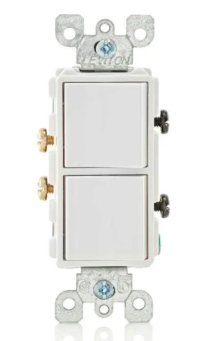 Leviton 15 Amp, 120/277 Volt, Decora Single-Pole, AC Combination Switch, Commercial Grade, Grounding, 5634-W, White