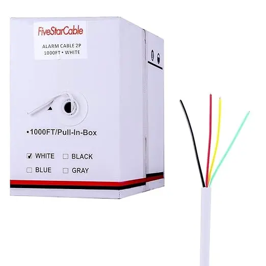 1000 Ft. 22 AWG 2 Pairs 22/4 Alarm Wire Cable